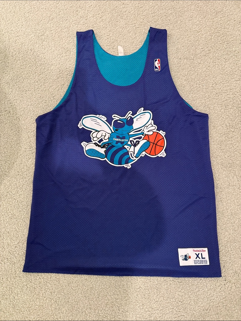NBA Charlotte Hornets Vintage Mesh Reversible Jersey from Mitchell & ness